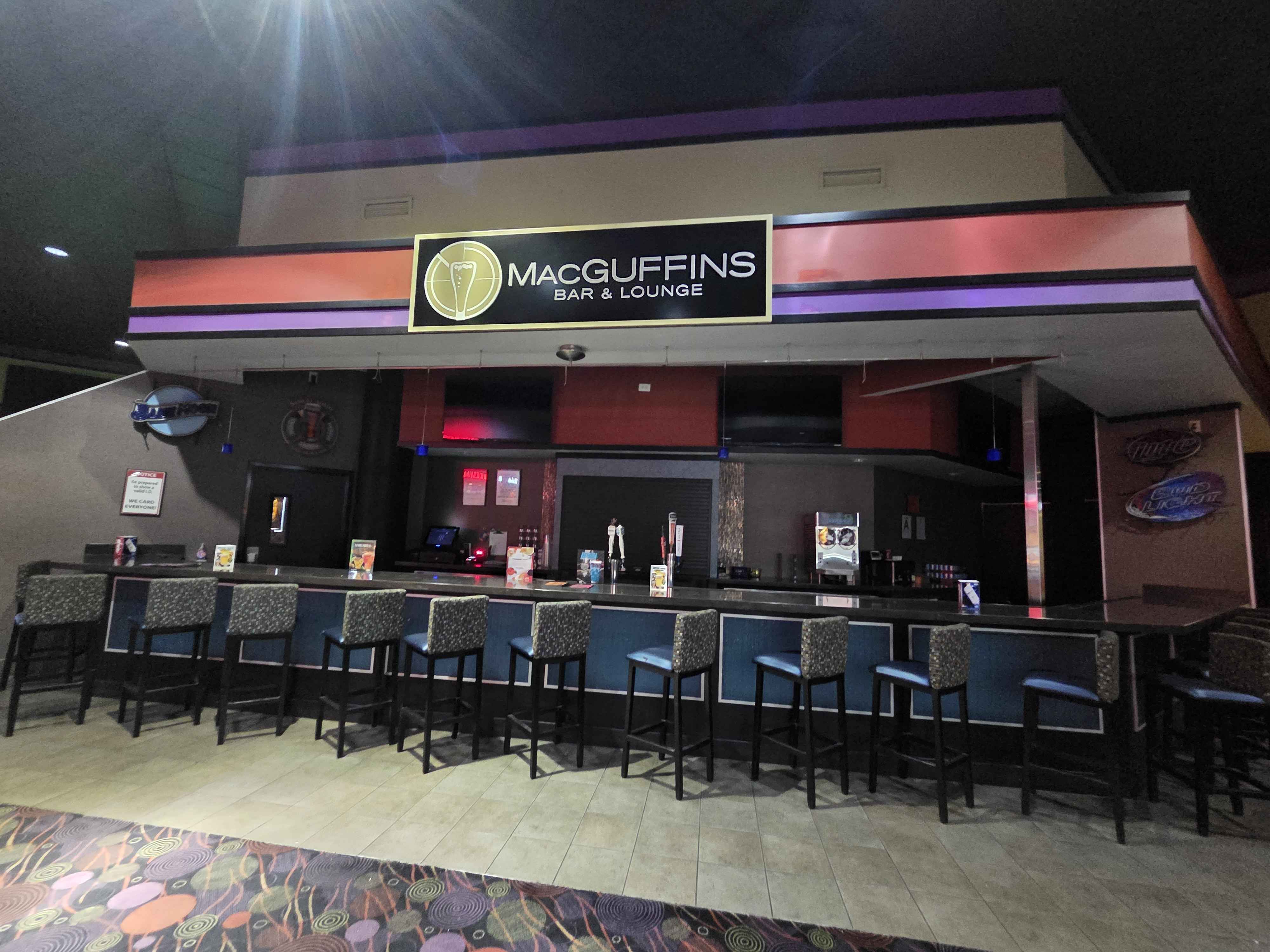 Dark bar with chairs