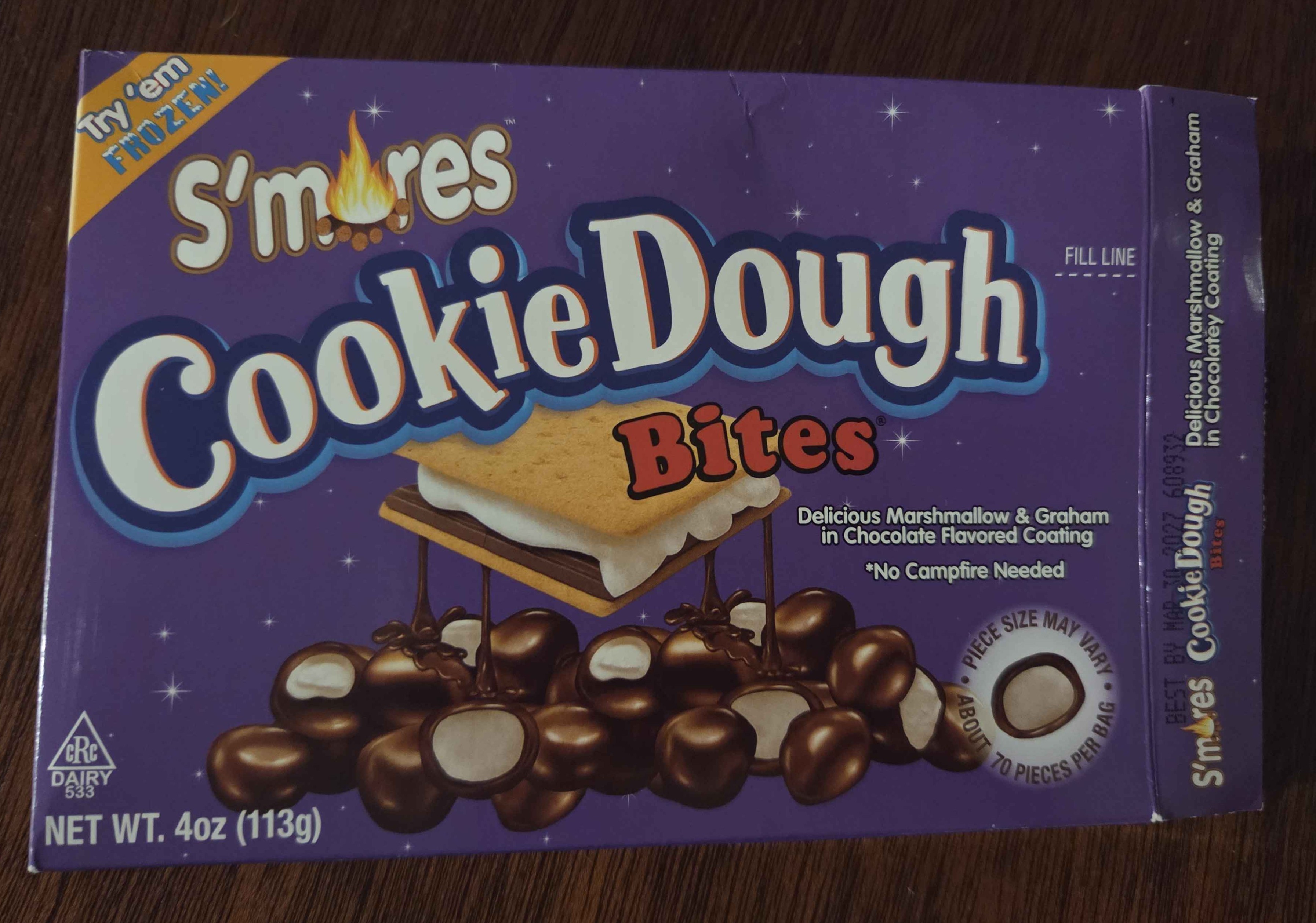 Box of smores flavored candy