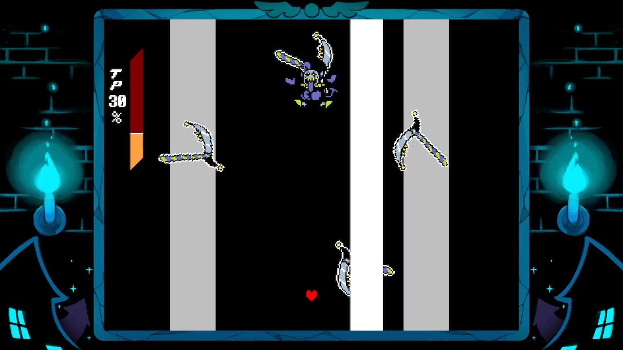 Screenshot of Jevil's fullscreen attack
