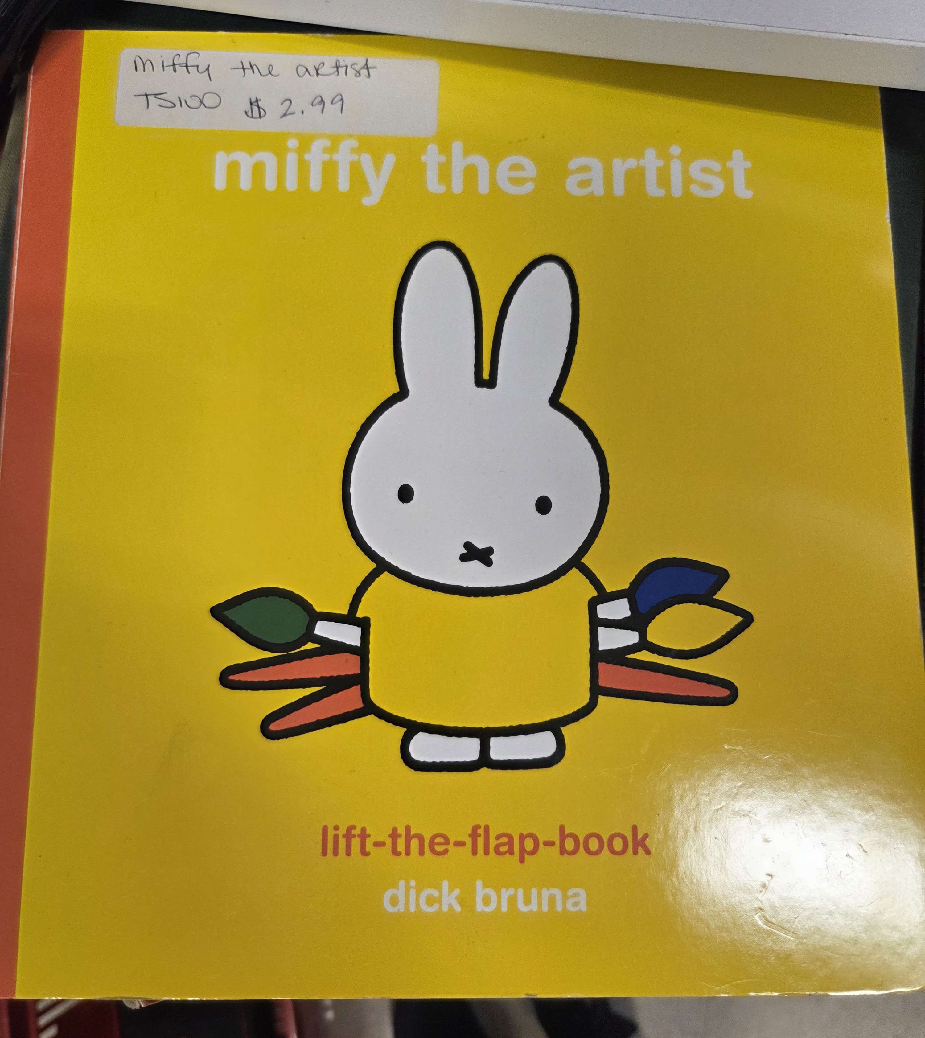 A Miffy book titled 'miffy the artist'