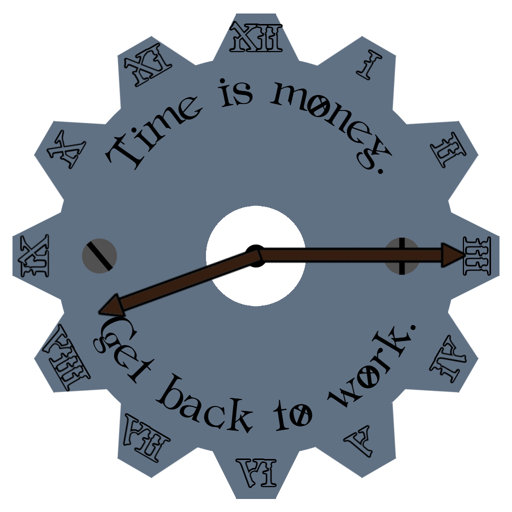 Clock made out of a gear