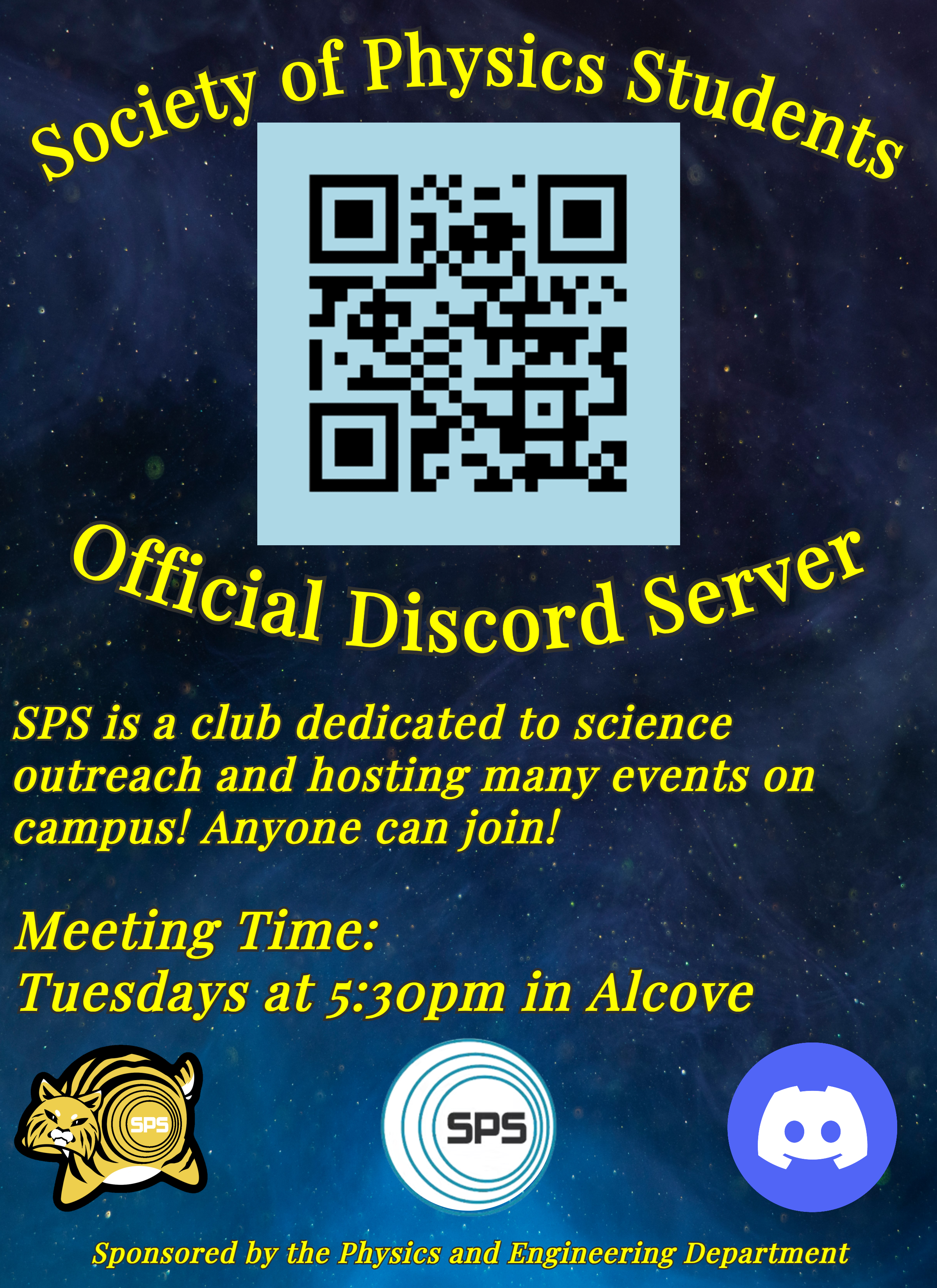 Poster for Society of Physics Students Discord Server